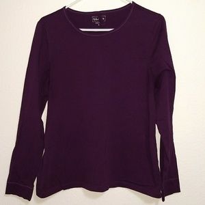 Wine colored long sleeve tee